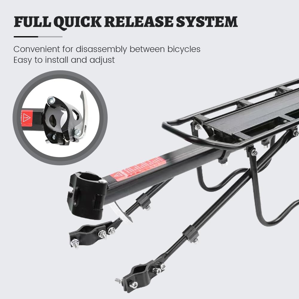NAKXUS 27M202 H3 Rear Bicycle Carrier Cargo Rack Adjustable