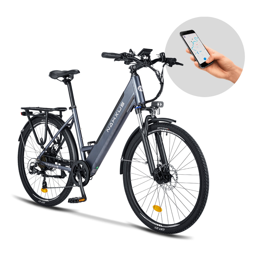 Nakxus 26M208 Trekking  E-City Bike EU-Compliant Folding Bike with App