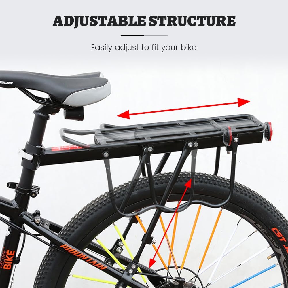 NAKXUS 27M202 H3 Rear Bicycle Carrier Cargo Rack Adjustable