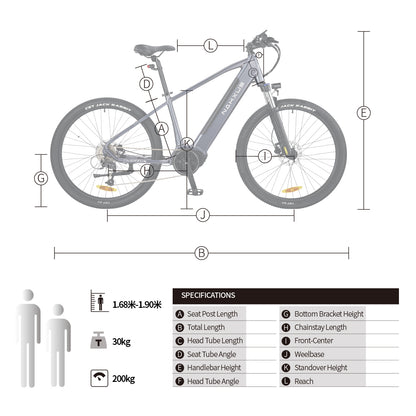 Nakxus 27M201 City E-Bike Men Women